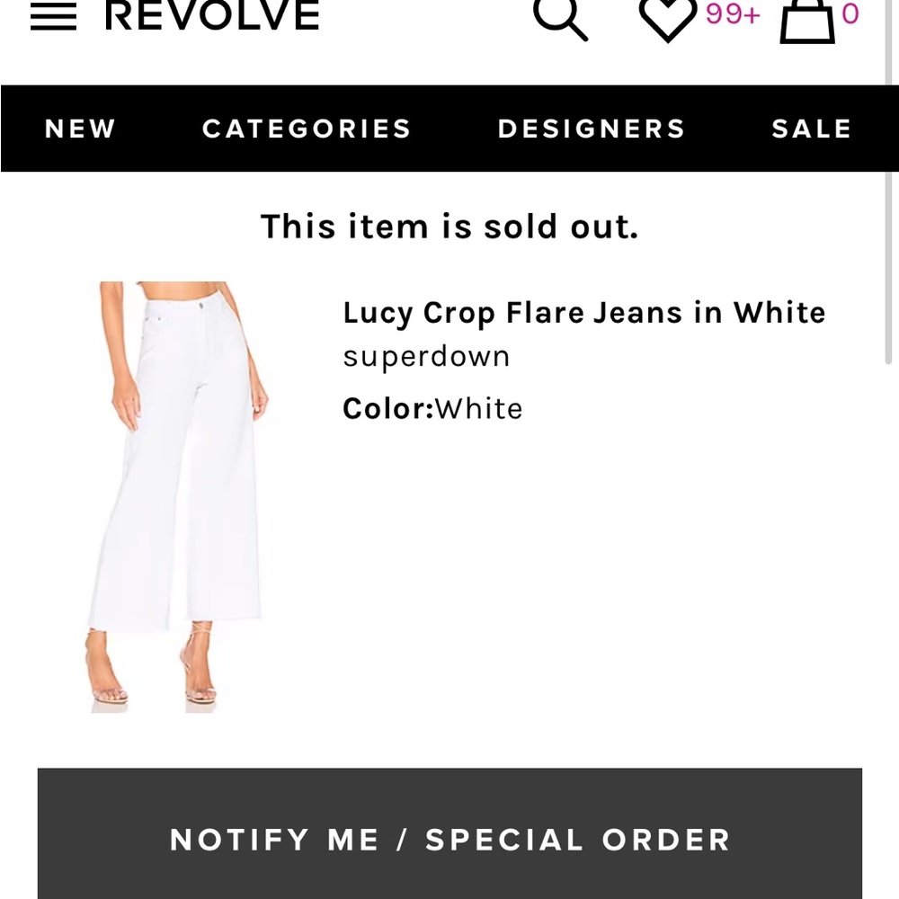 Superdown White Jeans